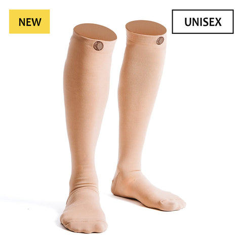 CompressionZ Compression Socks For Men & Women - 30 40 mmHG Wide Calf -  Travel, Edema - Swelling in Feet & Legs (Black 2P, S)
